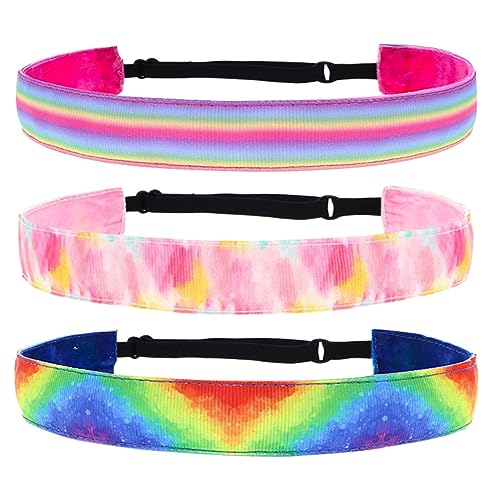 Beavorty Yoga-Stirnband 3 Stück Stirnbänder Für Mädchen Europäische Und Amerikanische Fitness-Turbinen Für Damen Schal-Haar-Accessoires Mädchen-Lauf-Stirnband Mit Farbverlauf von Beavorty