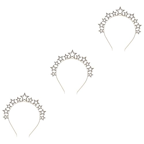 Beavorty 3St Strassstern-Stirnband hochzeitshaar schmuck wedding hair accessories Sternen Haarband geburtstag geschenke wild Haarschmuck Zubehör Heiligenschein Damen schmücken Legierung von Beavorty