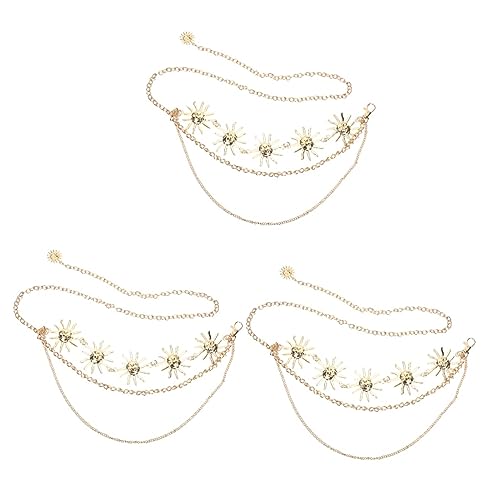 Beavorty 3 Stück Taillenkette für Damen Bauch Kette Metall Kreative Hüftkette für Strandpartys Verstellbar Perfektes Accessoire für Verschiedene Anlässe von Beavorty