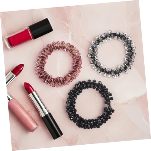 Beavorty 3stücke Haargummis Für Damen Strass-haarschmuck Elastische Haarbänder Mit Strasssteinen Haargummis Für Mädchen Haarschmuck Mit Glitzer Für Abendveranstaltungen Und von Beavorty