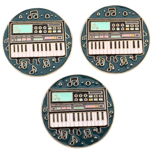 Beavorty 3 Stück Teiliges Musik-broschen Gitarren Trommel Klavier Broschen Emaille Anstecknadeln Musikinstrumente Schmuck für Kleidung Taschen Hochzeit Braut Accessoire von Beavorty