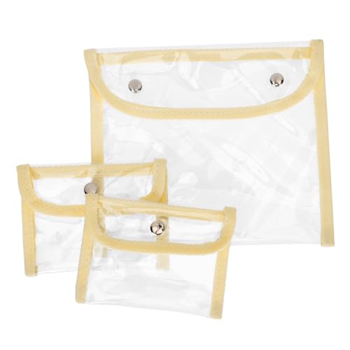 Beavorty 3St transparente PVC-Tasche Aktenordner aus Kunststoff Schminktasche klein für die Handtasche durchsichtige Kosmetiktasche Geldbörsen Make-up-Taschen Aktentasche Geldbeutel tragen von Beavorty