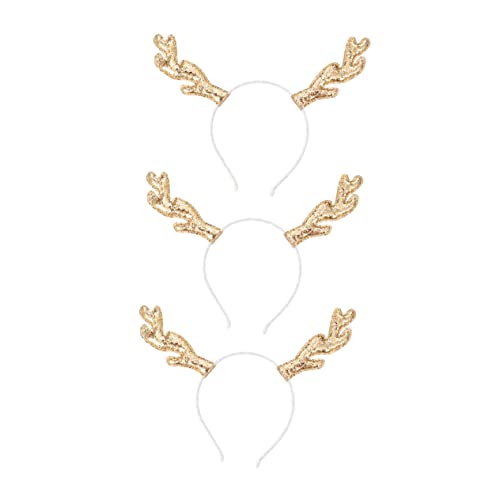 Beavorty 3stücke Geweih Stirnband Für Weihnachten Weihnachts Geweih Kopfschmuck Weihnachts Stirnband Aus Hochwertigem von Beavorty