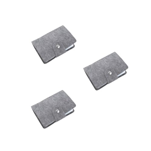 Beavorty 3 Stück Wollfilz Kartenhalter Fächer Kreditkartenetui Leichtes Kompaktes Portemonnaie Unisex Reise Organizer für Kreditkarten Ausweise Münzen mit Langlebiger Verarbeitung von Beavorty