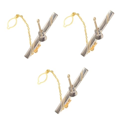 Beavorty 3 Stück Zweifarbige Kupfer Krawattenklammer Gitarre Musikinstrument für Musiker Hochzeiten Konzerte und Musikliebhaber mit Sicherem Halt und Professionellem Design von Beavorty