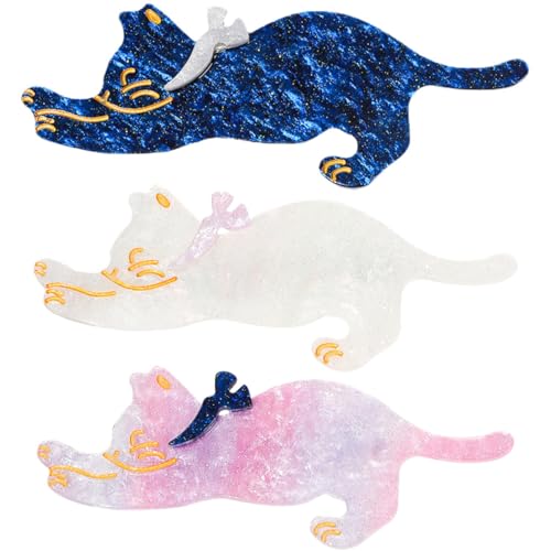 Beavorty 3stücke Haarspange Katze Entenschnabel Clip Acryl Haar Clip Haar Dekoration Für Frauen Mädchen Tierhaar-accessoire von Beavorty