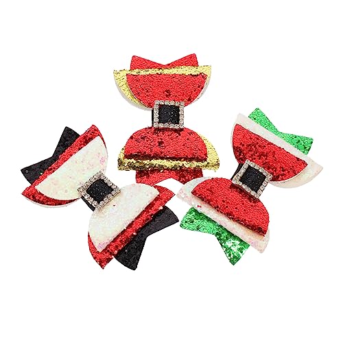 Beavorty 3 Stücke Hübsch Bogen Haar Clip Weihnachten Haarclip Mädchen Barrette Weihnachten Haarklumpen von Beavorty