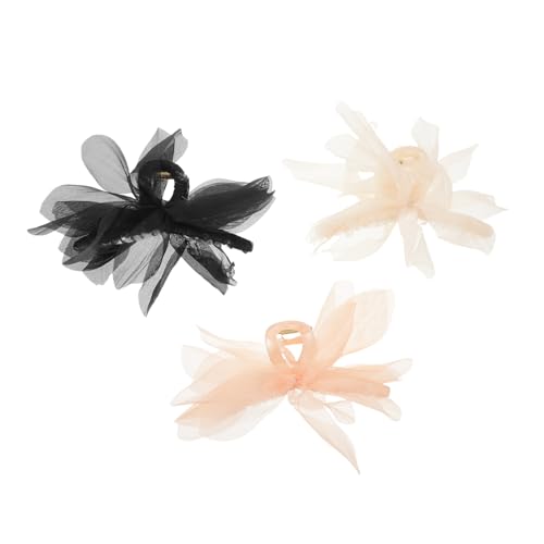 Beavorty 3 Teilige Haarklammern Mit Schleife Für Damen Kleine Haarklammern Mit Haifischmotiv Für Damen Netz Haarschmuck Hält Dicke Haare Im Freien Und Bei Lässigen Anlässen von Beavorty