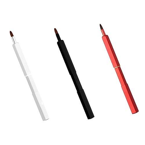 Beavorty 3st Einziehbarer Lippenpinsel Lipliner-pinsel Lippenstiftpinsel Masse Lippenpinsel Mit Kappe Multifunktionaler Make-up-pinsel Fräulein Pbt Faser Wolle Eyeliner-pinsel Schüttgut von Beavorty