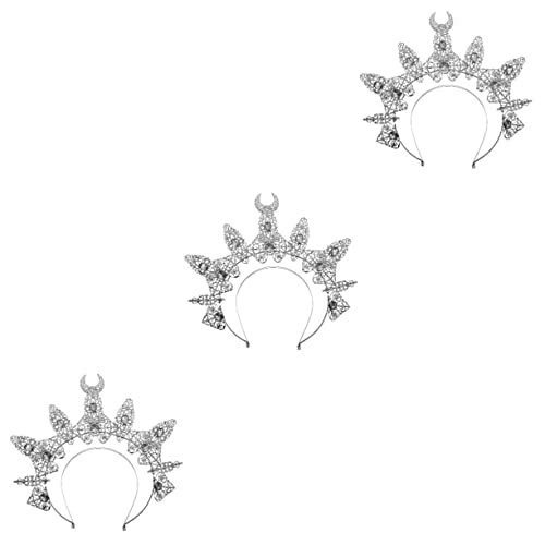 Beavorty 3st Halo-stirnband Unserer Lieben Frau Hochzeit Kopfschmuck Barockes Stirnband Doppeltes Stirnband Maria Heiligenschein Stacheliger Heiligenschein Metall Fräulein Lolita Zubehör von Beavorty