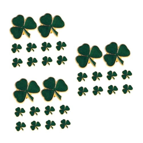Beavorty 30 Stck. Teiliges Grüne Shamrock Anstecknadeln Langlebiger Legierung Leicht und Kompakt Patricks Day Accessoires für Damen Herren und Festliche Feiern von Beavorty