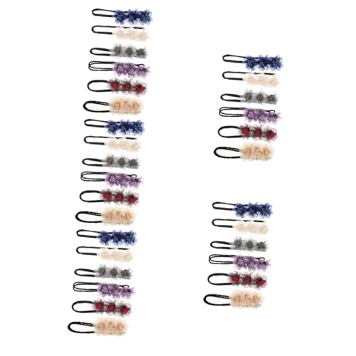 Beavorty 30 Stk Haartrockner Haarknotenband Dreadlock-Schmuck Lockenwickler Haarklammer Blumen-Haarknoten-Hersteller Frisurbrötchenhersteller die Blumen Lockenstab Brot Haarring Mädchen von Beavorty