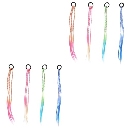 Beavorty 32 Stück Rosa Requisite Haar Urlaub Stirnband Mädchen Kreativ + Geflochtene Blaue Gummiverlängerungen Elastische Stirnbänder Synthetische Foto Haarband Party Up Band Kopfschmuck von Beavorty