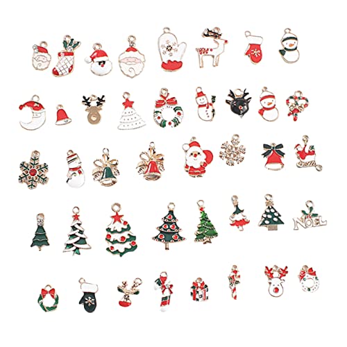 Beavorty 38 Stück Teiliges Weihnachten Ohrhänger Tropfenform Festlicher Ohrschmuck DIY Ohrstecker Anhänger für Damen und Mädchen Langlebig und Modisch von Beavorty