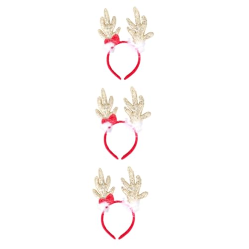 Beavorty 3St Entzückende Haarreifen christmas haarreif christmas headband Geweihohr Haarband Meerjungfrau-Geschenke Haargummi Stirnband schöne Kopfbedeckung Geweih Haarbänder Feder Tierkopf von Beavorty