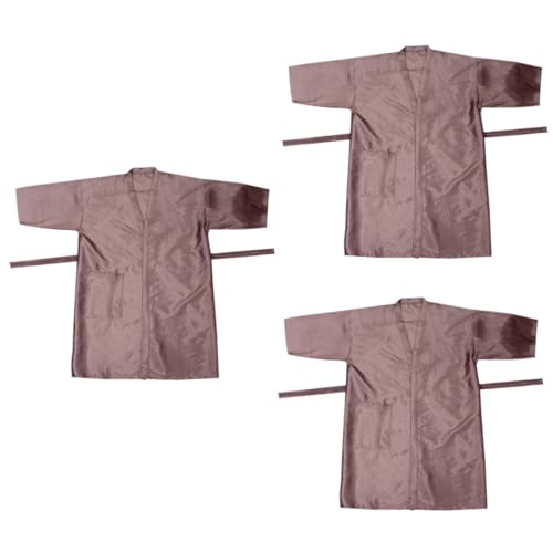 Beavorty 3St Friseursalon Kundenservice Friseurkleid Salonuniform Haarfärbetuch formelle Kleidung Damen-Overalls Haarfärbeschürze Kleidung Schutzschürze Haarfärbemittel Kimono Kittel Herren von Beavorty