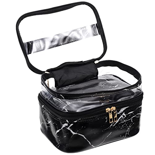 Beavorty 3st Kosmetiktasche Aus Marmor Schminkkoffer Aus Marmor Make-up-Koffer-Organizer Make-up-Tasche Mit Großer Kapazität Klarer Reise-kulturbeutel Reißverschluss PVC Hautpflege Reisen von Beavorty