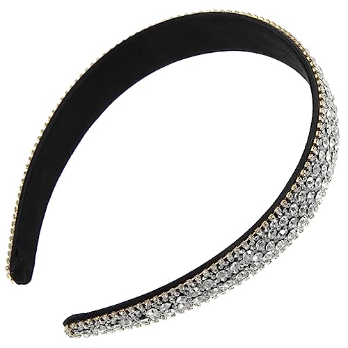 Beavorty 3St Mädchen Make-up Haarband Diamant-Stirnband Frisur Tiara Haarschmuck Hochzeit Stirnband Strass Stirnband Damen Barock- Kopfbedeckung Gepolstert Fräulein Strasssteine Weiß von Beavorty