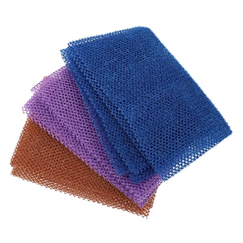 Beavorty 3St Schaum netz für Badet ücher Duschwaschlappen Dusche Luffa Rückenbadetuch Auto exfoliating towel nagelhaut entfernen Hautreinigungstuch Reichhaltiges schäumendes Handtuch Nylon von Beavorty
