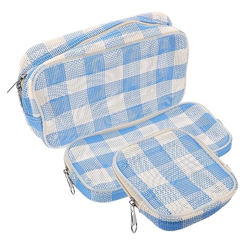 Beavorty 3stücke Kosmetik Reisetasche Mit Reißverschluss Tragbare Make-up-Tasche Für Damen Kulturbeutel Für Reise Camping Und Heimgebrauch Aufbewahrungstasche Für Kosmetikprodukte Und von Beavorty