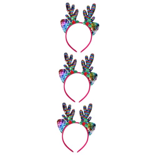 Beavorty 3St Weihnachtsstirnband kinder stirnband stirnbänder kinder Hirschgeweih-Stirnband trendige Accessoires Haargummis Haarschmuck Weihnachtshaarreifen Geweih Haarreifen Weihnachten von Beavorty