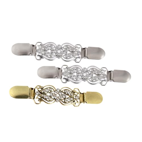 Beavorty 3stücke Antiker Strickjackenverschluss Mit Schmuckverzierungen Retro-pulloverclip Und Schalclip Passend Für Kleider Hemden Und Weitere Handschuhclips Für Damen von Beavorty