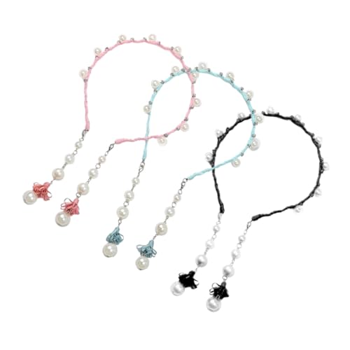 Beavorty 3stücke Perlen Stirnband Für Junge Mädchen Perlen Haarband Für Mädchen Kopfschmuck Mit Quaste Kopfbedeckung Für Hochzeit Bankett Und Andere Besondere Anlässe von Beavorty