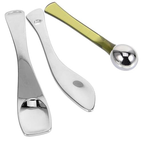 Beavorty 3stücke Kosmetische Hautpflegespachtel Metallspatel Für Creme Make-up-spatel Gesichtscreme-löffel Augencreme-portionierer Gesichts-make-up-spatel Kosmetikspatel -löffel Gesichtscre von Beavorty