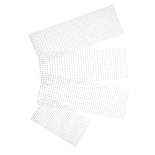 Beavorty 4 Blätter Selbstklebende Perlen Sticker Gesichtsschmuck für Make Up und Maskerade Vielseitig Einfache Anwendung in Weiß für Augenbrauen und Partydekoration von Beavorty