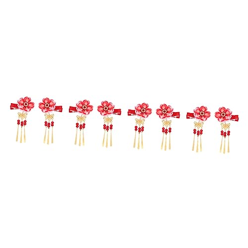 Beavorty 4 Paare Haarnadel Blumen-haarschleifen Haarspangen Im Japanischen Stil Für Mädchen Frauen Japanische Haarspangen Kimono-haarspange Stift Kirschblüten Bettwäsche Aus Baumwolle Kind von Beavorty