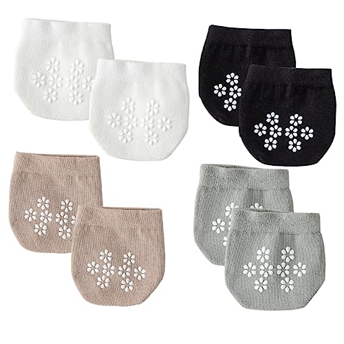 Beavorty 4 Paare Halbe Socken Atmungsaktive Zehensocken Socken Für Schuhe Mittelfußsocken Rutschfeste Palmensocken Schweißabsorbierende Socken Gewöhnliche Baumwolle Damen Rutschfeste Socken von Beavorty