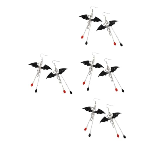 Beavorty 4 Paare Halloween Fledermaus Ohrringe Damen Halloween Schmuck Gothik Ohrhänger für Partys und Themen Events Einzigartige Fledermausflügel Dangle Ohrringe Hautfreundlich und Beavorty 4 Paare Halloween Fledermaus Ohrringe Damen Halloween Schmuck Gothik Ohrhänger für Partys und Themen Events Einzigartige Fledermausflügel Dangle Ohrringe Hautfreundlich und von Beavorty