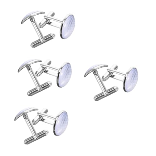 Beavorty 4 Paare Herren Manschettenknöpfe Golfmotiv Stilvolle Cufflinks für Anzüge Perfektes für Hochzeit Besondere Anlässe von Beavorty