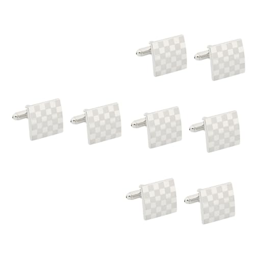 Beavorty 4 Paare Herren Manschettenknöpfe Klassisch Business Cufflinks für Anzug Hochzeit Vatergeschenk Stilvolle Langlebige Hemdknöpfe für Anlässe von Beavorty