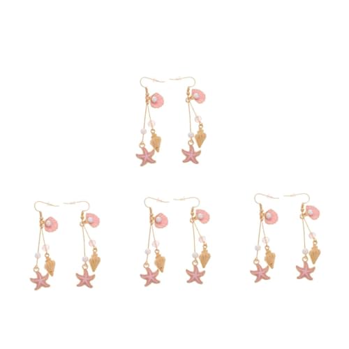 Beavorty 4 Paare Muschelohrringe Damen Sommer Ohrhänger mit Muschel und Kaurimuschel Design Leichte Künstliche Perlen Modischer Strand und Alltagsschmuck Beavorty 4 Paare Muschelohrringe Damen Sommer Ohrhänger mit Muschel und Kaurimuschel Design Leichte Künstliche Perlen Modischer Strand und Alltagsschmuck von Beavorty