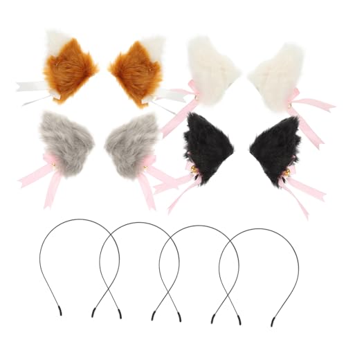 Beavorty Haar-accessoires Doppel Bowknot Katzenohren Plüsch Haarnadel Für Cosplay Und Halloween von Beavorty