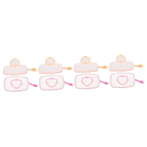 Beavorty 4 Sätze Feuchttücher Box Feuchttücherbox Feuchttücher Box Handliche Feuchttuchbox Babytücher Reise-handtücher Wischtuchhalter Koffer Für Reisetücher Pp 2 Stück * 4 von Beavorty