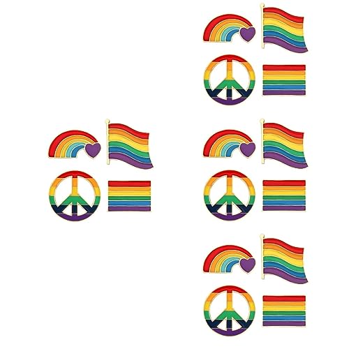 Beavorty 4 Sätze Regenbogen Broschen Für Stilvolle Anstecker Für Kleidung Rucksäcke Langlebig Farbenfroh Für Diy Modeaccessoires Partys Festivals 4 Stück * 4 von Beavorty