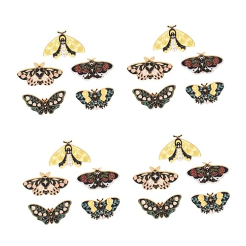 Beavorty 4 Sätze Schmetterlingsbrosche Insektenabzeichen Insektenrevers Für Rucksäcke Emaille Anstecker Anstecker Bekleidungspin Mode Insektenaccessoires Anstecker Brosche 5 Stück * 4 von Beavorty