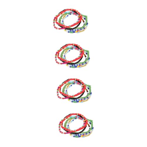 Beavorty 4 Sätze Teiliges Boho Fußkettchen Für Damen Perlen Knöchelarmbänder Verstellbare Sommer Fußschmuck Für Strand Vielseitig Einsetzbar Knöchel Oder Handgelenkarmband 7 Stück * 4 von Beavorty