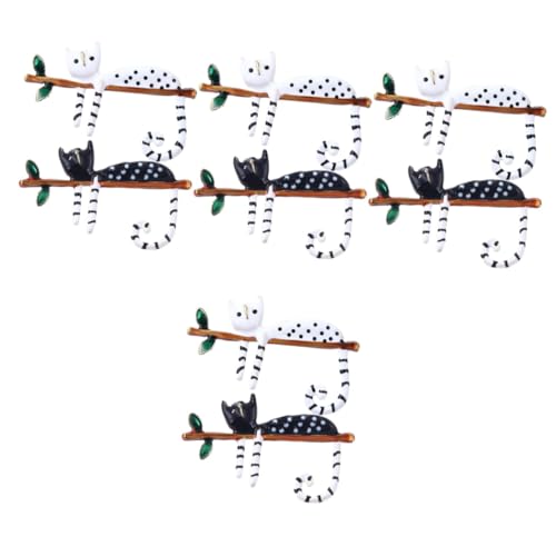 Beavorty 4 Sätze Teiliges Katzen Broschen Set Für Frauen Stylische Emaille Pins Accessoires Für Kleidung Hüte Besondere Anlässe 2 Stück * 4 von Beavorty