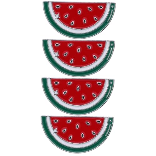 Beavorty 4 Stck Wassermelonen Broschen Legierung Anstecknadeln für Damen Vielseitige Kleidungsdeko für Pullover Kleider Schals für Partys und Alltagskleidung von Beavorty