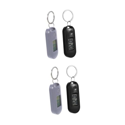 Beavorty 4 Stck. Digitale Schlüsselanhänger Uhren für Schüler Geräuschlos Robust Kompakt mit Klarer Anzeige für Schule Prüfungen Rucksack und Schlüsselanhängerbefestigung von Beavorty