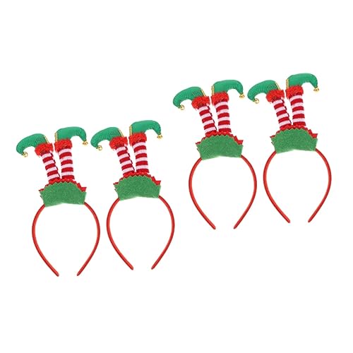 Beavorty 4 Stück Kopfbedeckung Für Ältere Hosenbeine Clown-cosplay-kostüm Schöne Stirnbänder Schöne Weihnachtskopfbedeckungen Weihnachtsverzierung Fräulein Kleidung Pullover Plastik von Beavorty