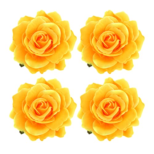 Beavorty 4 Stück Rosen-haarspangen Für Frauen Haarschmuck Für Frauen Blumennadeln Rosenhaarnadel Für Mädchen Hawaiianische Haarblumenklammer 20er Jahre Haarbrosche Satin Boutique Fräulein von Beavorty