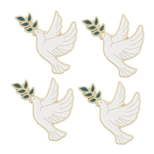Beavorty 4 Stück Broschennadeln Mit Friedenstaubenmotiv Retro Anstecknadeln Mit Tier Und Vogelmotiv Für Damen Metallbroschen Für Kleider Jacken Und Hüte Für Ihre Liebsten von Beavorty