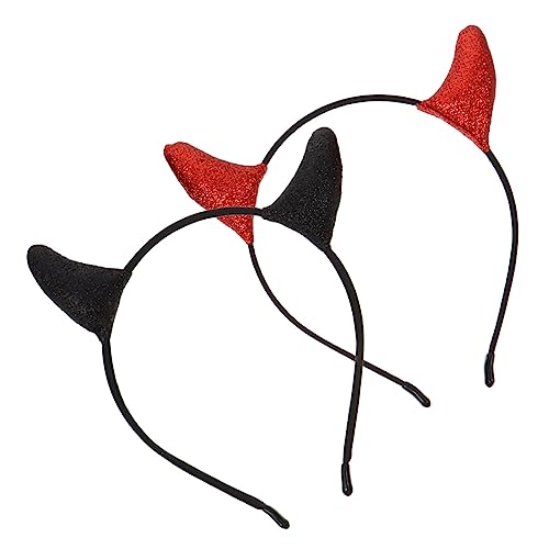 Beavorty 4 Stück Dämon Horn Stirnband Teufelsohren Haarband Dekorativer Halloween-haarreifen Gotisches Stirnband Mit Antilopenhörnern Teufelshörner Cosplay Hornhaar Stoff Mädchen Haarnadel von Beavorty