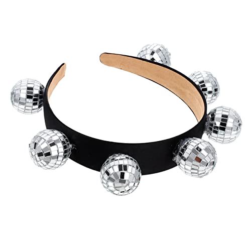 Beavorty 4 Stück Disco Ball Stirnband weihnachtsdeko Disco-Kopfbedeckung Disco-Kugel-Stirnband Haargummi Haarband Haarverzierung Party-Stirnband Cosplay Requisiten Schal von Beavorty