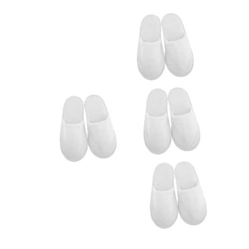 Beavorty 4 Stück Einweg Hausschuhe mit Dicker Rutschfester Sohle Weiche Spa Gästepantoffeln für Hotel Hochzeit Reise und Zuhause mit Niedlichen Cartoon Motiven Komfortabel und Hygienisch von Beavorty