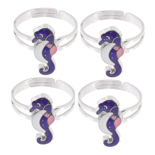 Beavorty 4 Stück Farbwechselnder Seepferdchen-ring Sinnesringe Offener Statement-ring Cartoon-ring Moderinge Ringschmuck Süßer Offener Ring Statement-ringe Fingerring Zinklegierung Violett Beavorty 4 Stück Farbwechselnder Seepferdchen-ring Sinnesringe Offener Statement-ring Cartoon-ring Moderinge Ringschmuck Süßer Offener Ring Statement-ringe Fingerring Zinklegierung Violett von Beavorty